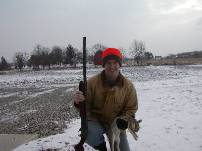 Bunny from brush pile by the bridge